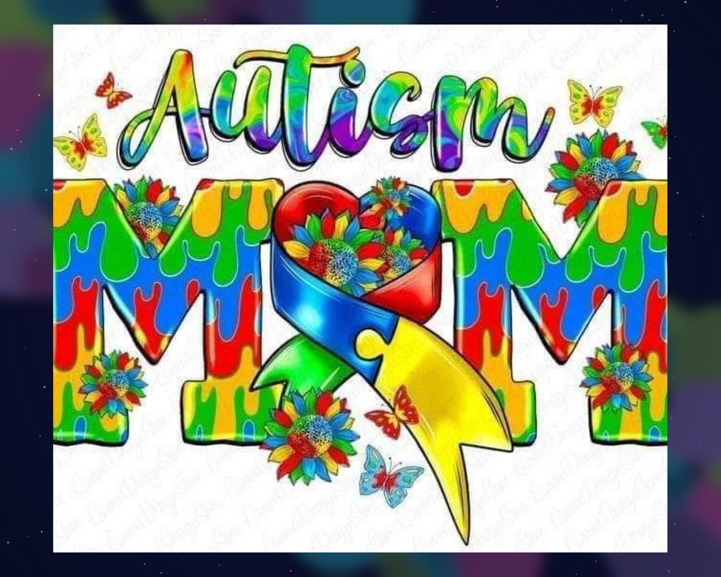 20 oz. Stainless Steel Tumbler Autism Awareness (Physical Sublimation Print) - AUT - 007