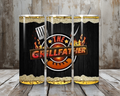 20 oz The Grillfather BBQ Funny Stainless Steel Tumbler – Lid + Stainless Steel Straw