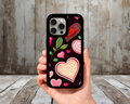 Candy Hearts iPhone Case (Light Glitter Insert)
