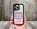 “I’m Not Sarcastic, I’m Just Allergic to Stupidity” Phone Case | Pastel Tie-Dye Floral Quote