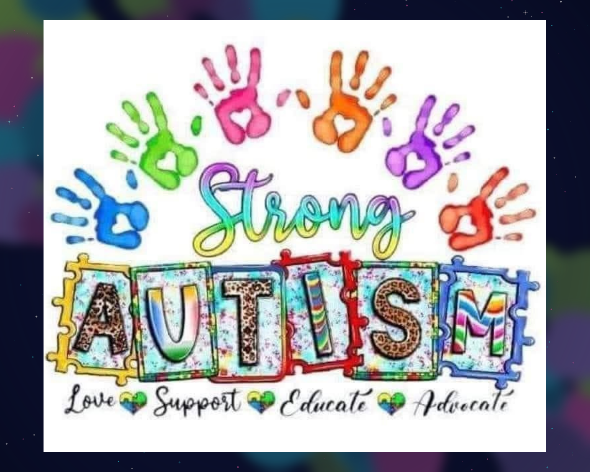 20 oz. Stainless Steel Tumbler Autism Awareness (Physical Sublimation Print) - AUT - 001