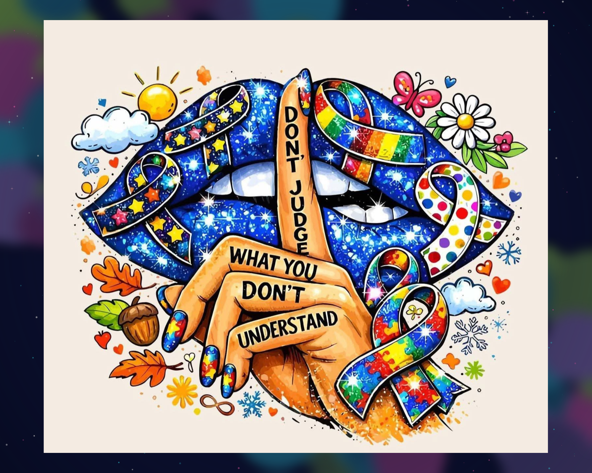 20 oz. Stainless Steel Tumbler Autism Awareness (Physical Sublimation Print) - AUT - 012