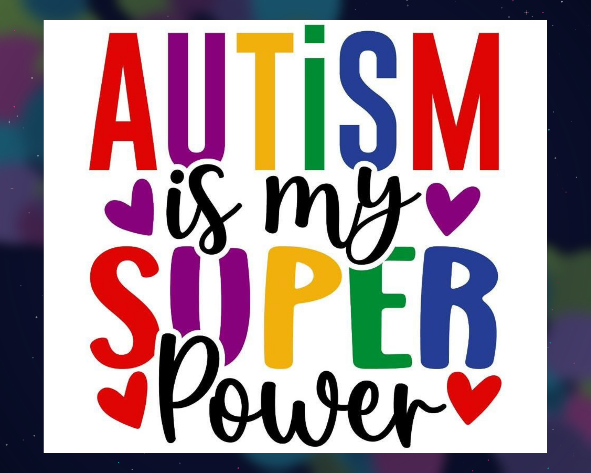 20 oz. Stainless Steel Tumbler Autism Awareness (Physical Sublimation Print) - AUT - 015