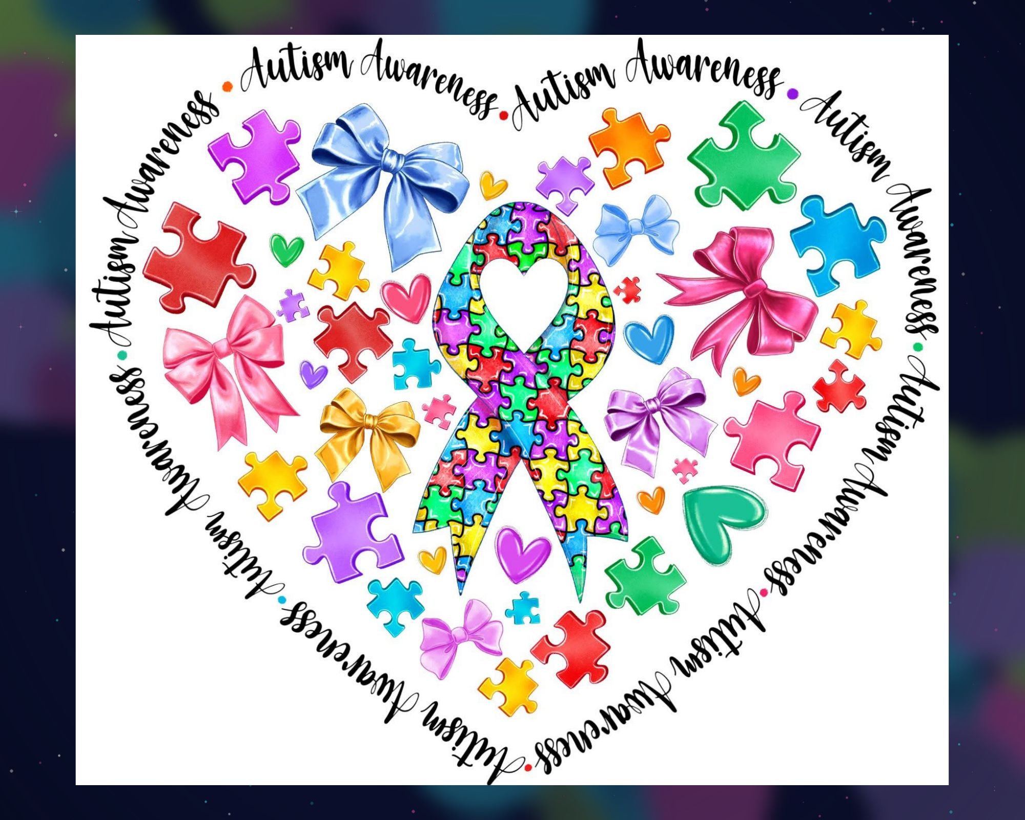 20 oz. Stainless Steel Tumbler Autism Awareness (Physical Sublimation Print) - AUT - 017