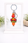 Autumn Leaves Beaded Keychain – Fall Keychain | Pumpkin Spice Season Bag Charm