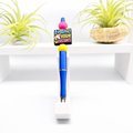 Follow Your Dreams Beaded Pen – Blue Inspirational Silicone Bead Ink Pen | Motivational Desk Accessory