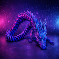 Articulated Diamond Dragon – 3D Printed Flexible Dragon Desk Decor