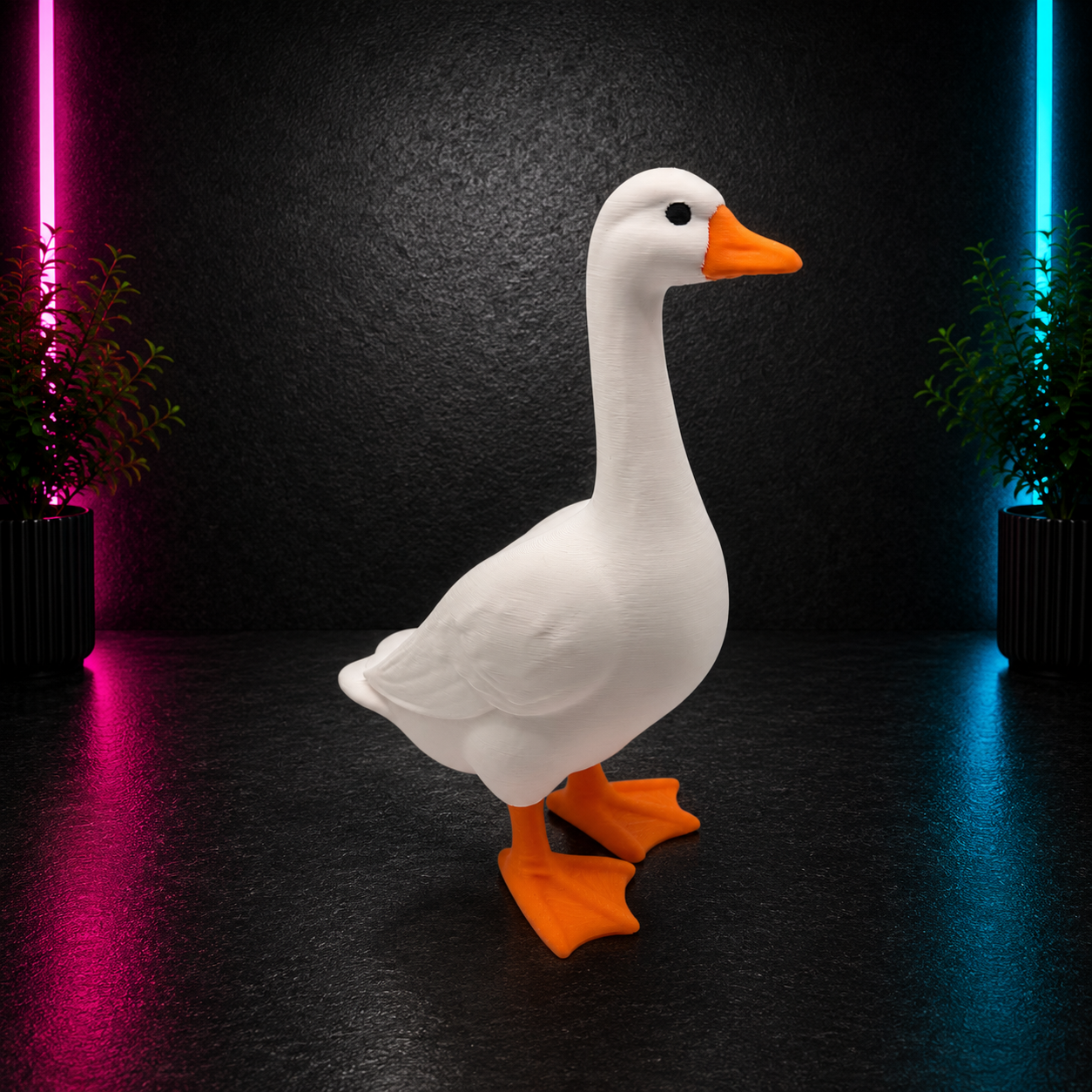 Decorative desk goose with accessories for shelf, desk, and seasonal home decor