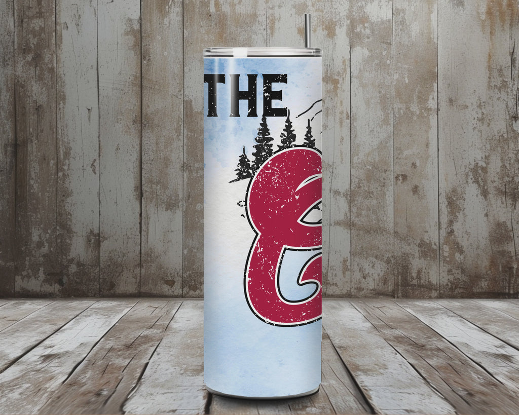 20 oz “The Cool Dad” Stainless Steel Tumbler – Mountain Outdoors Design (Lid + Straw)